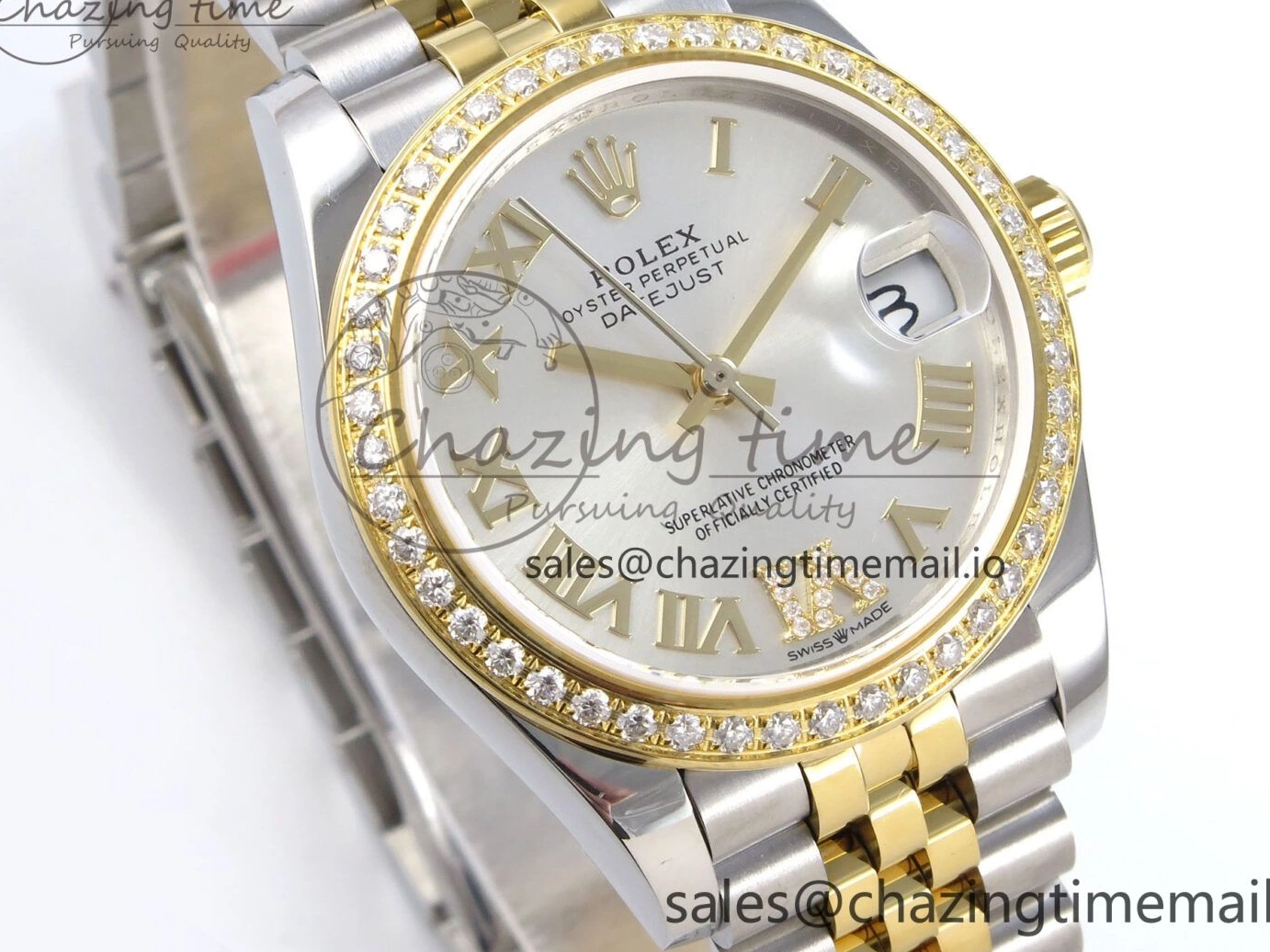 JARF DateJust Diamonds Steel Bracelet Silver 1:1 904L Jubilee Edition Roman Dial on 31 YG 278383RBR Best SS HZ2236 0521